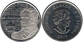 coin canadian commemorative coin 25 cents 2013