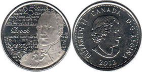 monnaie canadienne commémorative 25 cents 2012