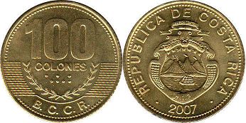 coin Costa Rica 100 colones 2007