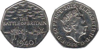 coin UK 50 pence 2015