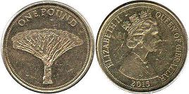 coin Gibraltar coin Gibraltar 1 pound 2015