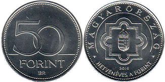 coin Hungary 50 forint 2016