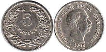 piece Luxembourg 5 centimes 1908