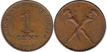 coin Malaya 1 cent 1962
