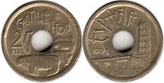 coin Spain 25 pesetas 1995