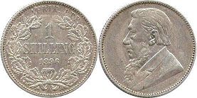 old coin South Africa 1 shilling 1896