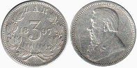 old coin South Africa South Africa 3 pence 1897