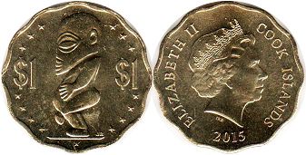 coin Cook Islands 1 dollar 2015