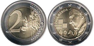mince Estonsko 2 euro 2016