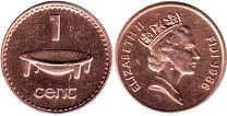 coin Fiji 1 cent 1986