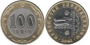 coin Kazkhstan 100 tenge 2003