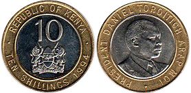 coin Kenya 10 shillings 1994