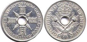 coin New Guinea shilling 1935