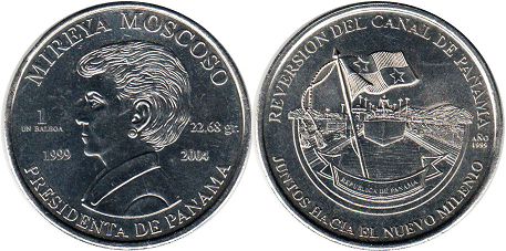 coin Panama 1 balboa 2004