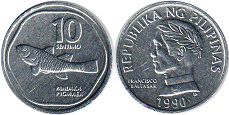 syiling Filipina 10 centimos 1990