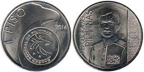 coin Philippines 1 piso 2016 Ricarte