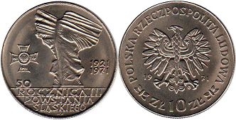 coin Poland 10 zloty 1971