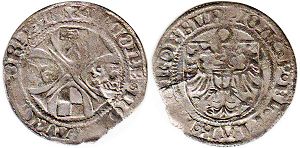 Münze Brandenburg groschen 1524