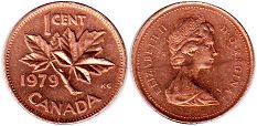 canadian pièce de monnaie 1 cent 1979