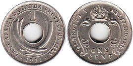 coin EAST AFRICA & UGANDA 1 cent 1911