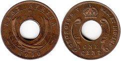 coin BRITISH EAST AFRICA 1 cent 1930
