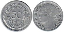 coin France 50 centimes 1945