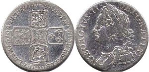 coin UK old 1 shilling 1758