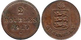 coin Guernsey 2 doubles 1929