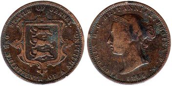 coin Jersey 1/13 shilling 1866