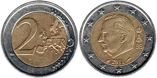 mince Belgie 2 euro 2011