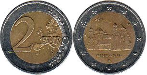 mynt Tyskland 2 euro 2014