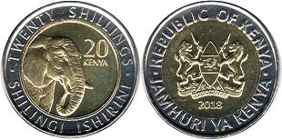 coin Kenya 20 shillings 2018