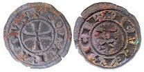 coin Sicily denar no date (1250-1254)