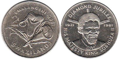 coin Swaziland 2 emalangeni 1981
