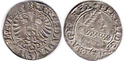 coin RDR Austria 3 kreuzer 1628