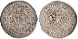 Münze Nürnberg 1/2 Schilling kein Datum (1445-1510)