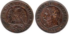 coin France 2 centimes 1855 coin France 2 centimes 1855