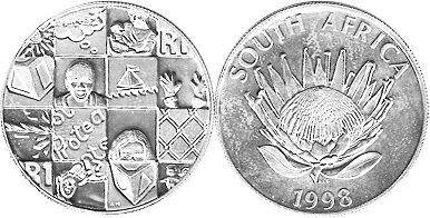 coin South Africa 1 rand 1998