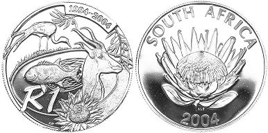 coin South Africa 1 rand 2004