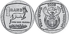 coin South Africa 1 rand 2005