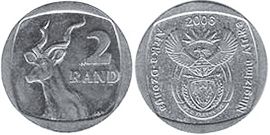 coin South Africa 2 rand 2006