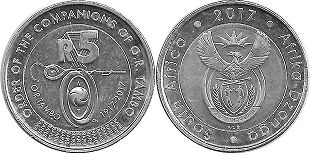 coin South Africa 5 rand 2017