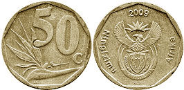 coin South Africa 50 cents 2009