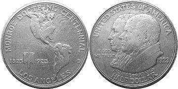US coin 1/2 dollar 1923 MONROE DOCTRINE