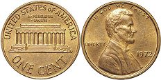 États-Unis pièce 1 cent 1972