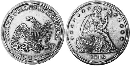 États-Unis pièce 1 dollar 1846
