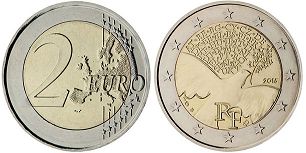 mynt Frankrike 2 euro 2015
