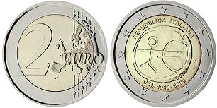 mynt Italien 2 euro 2009