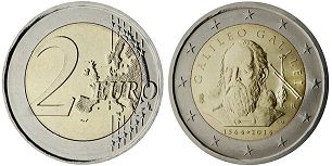 mynt Italien 2 euro 2014
