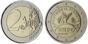 monnaie Italie 2 euro 2015